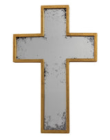 Gold Antiqued "Cross" Wall Mirror - ET391