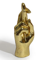 Gold "Fingers Crossed" Hand Figure - FL148
