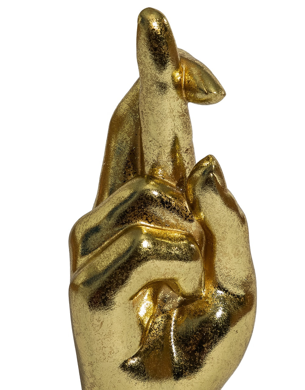 Gold "Fingers Crossed" Hand Figure - FL148