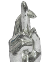 Silver "Fingers Crossed" Hand Figure - FL149