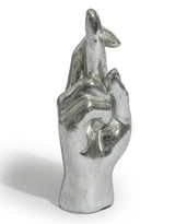 Silver "Fingers Crossed" Hand Figure - FL149