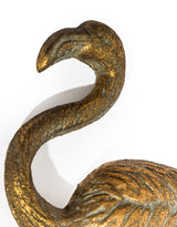 Antique Gold Flamingo Coat Hook - HKL101