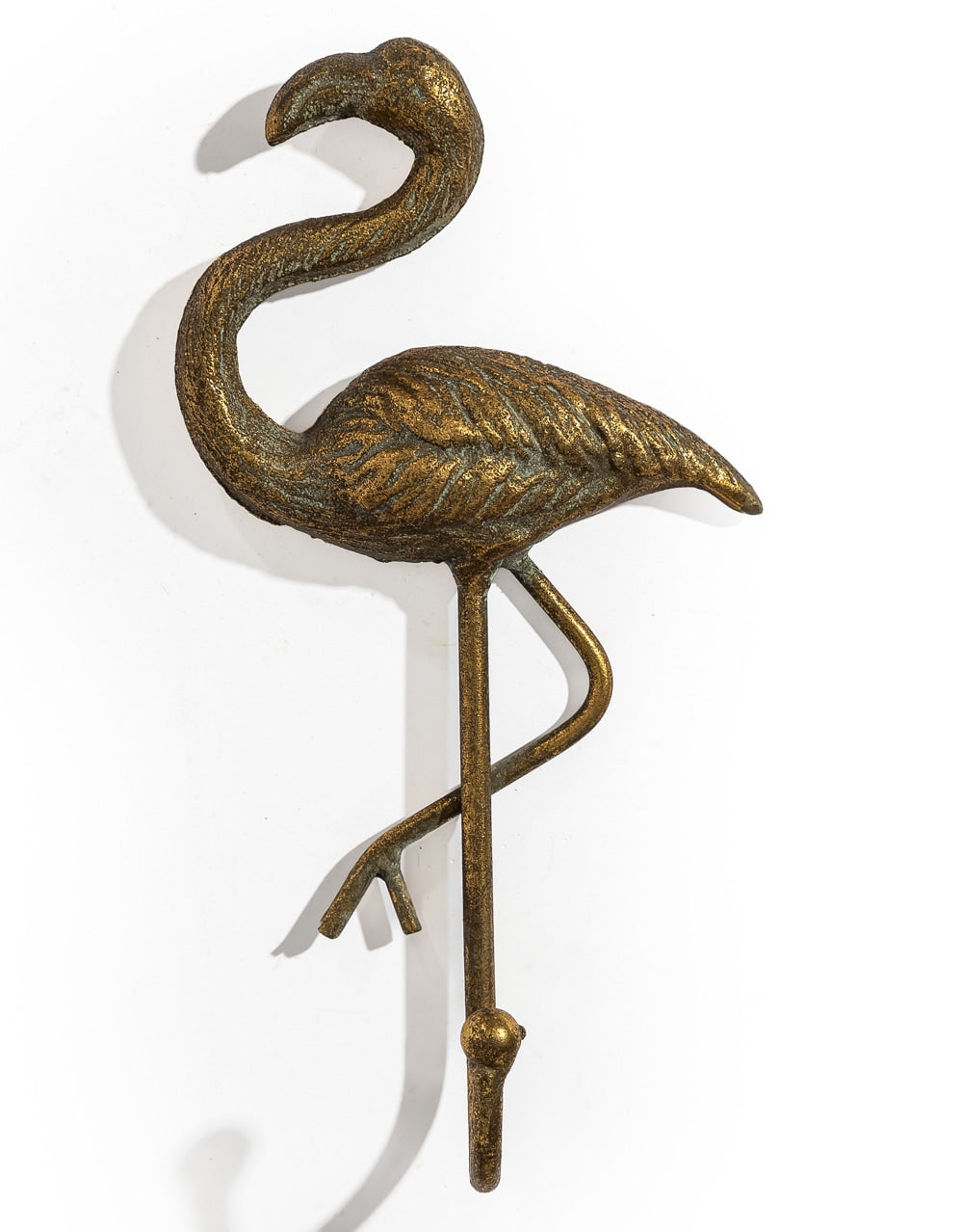 Antique Gold Flamingo Coat Hook - HKL101