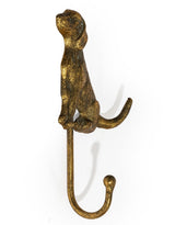 Antique Gold Sitting Dog Coat Hook - HKL102