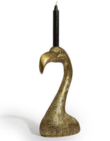 Antique Gold Flamingo Head Candle Holder - HKL105