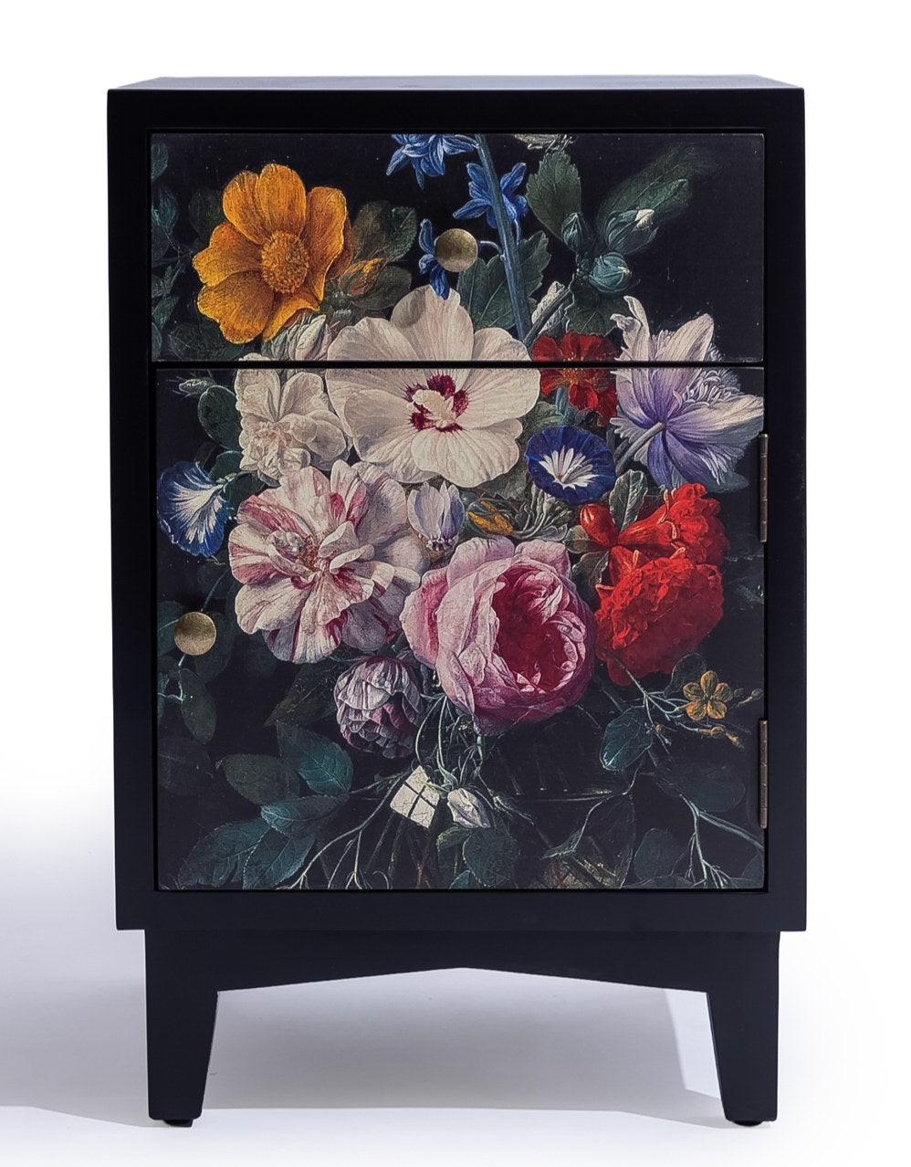 A Pair of Boho Floral Bedside Tables - JCS44