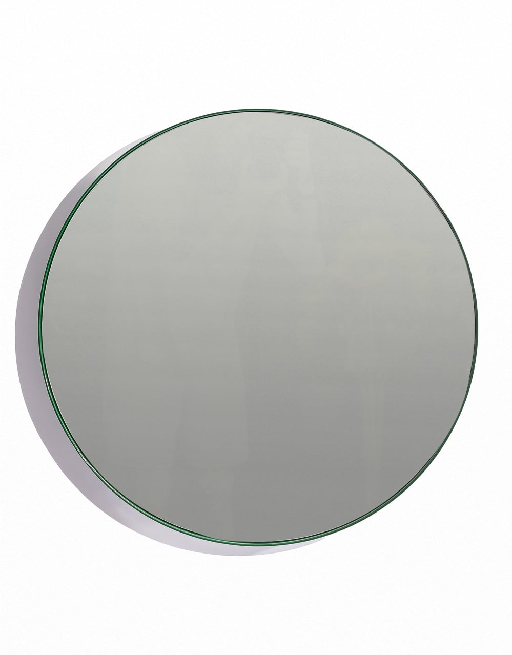 Round 60cm Olive Green Framed Wall Mirror - M438