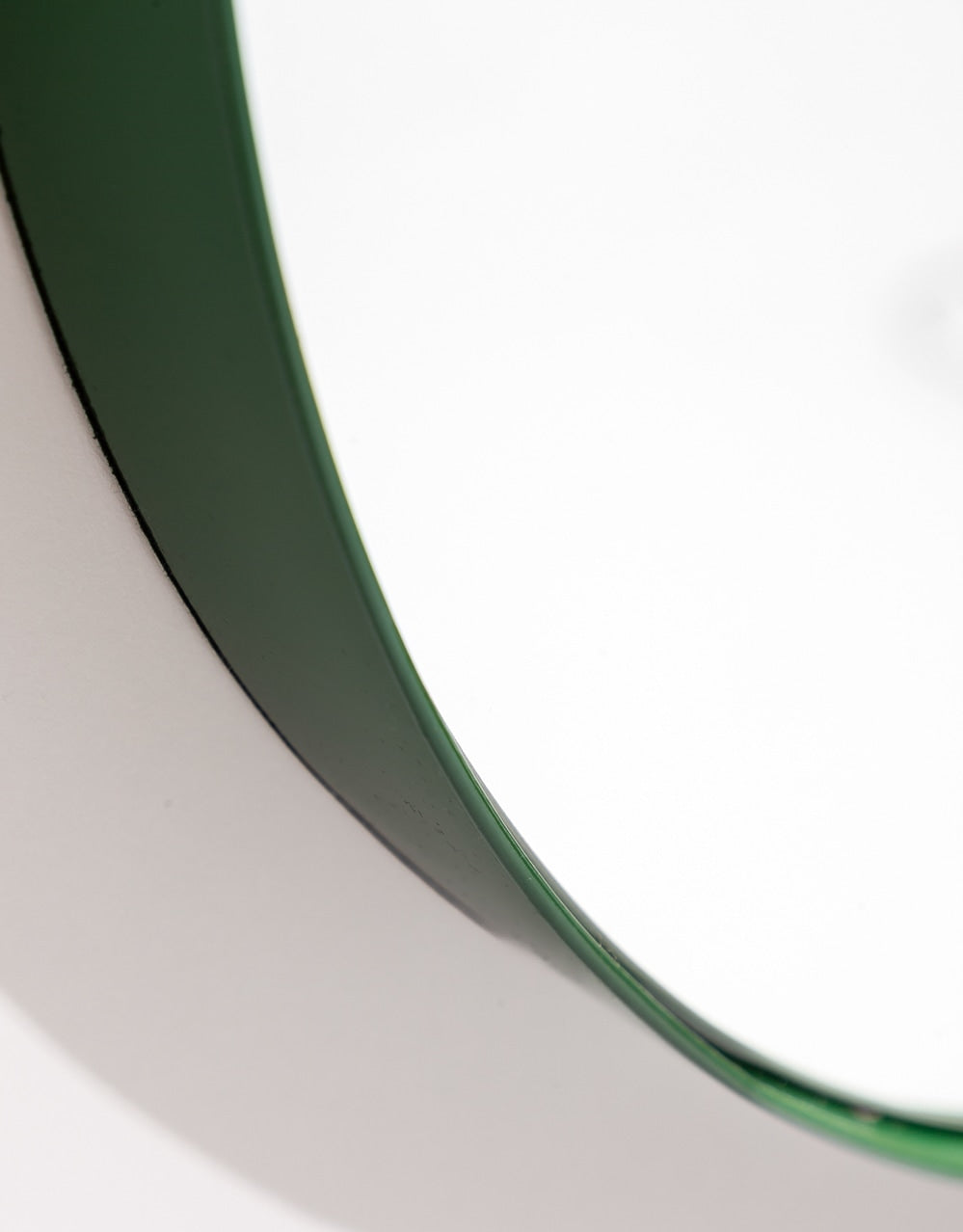 Round 60cm Olive Green Framed Wall Mirror - M438