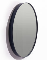 Round 60cm Navy Blue Framed Wall Mirror - M436