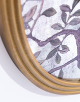 Large Round Gold-Framed Oriental Garden Glass Wall Mirror - MFM15