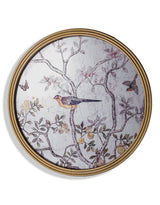 Large Round Gold-Framed Oriental Garden Glass Wall Mirror - MFM15