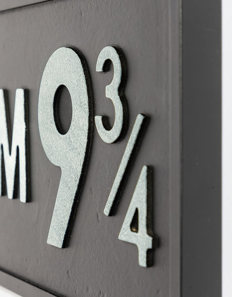 Black & White "Platform 9 & 3/4" Wall Sign - RS149