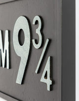 Black & White "Platform 9 & 3/4" Wall Sign - RS149