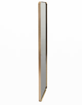Slim Rectangular Gold Metal Flare-Framed Broadway Wall Mirror - M434