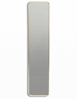Slim Rectangular Gold Metal Flare-Framed Broadway Wall Mirror - M434