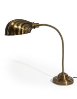 Vintage Polished Bronze Shell Shade Desk Lamp - BAR27