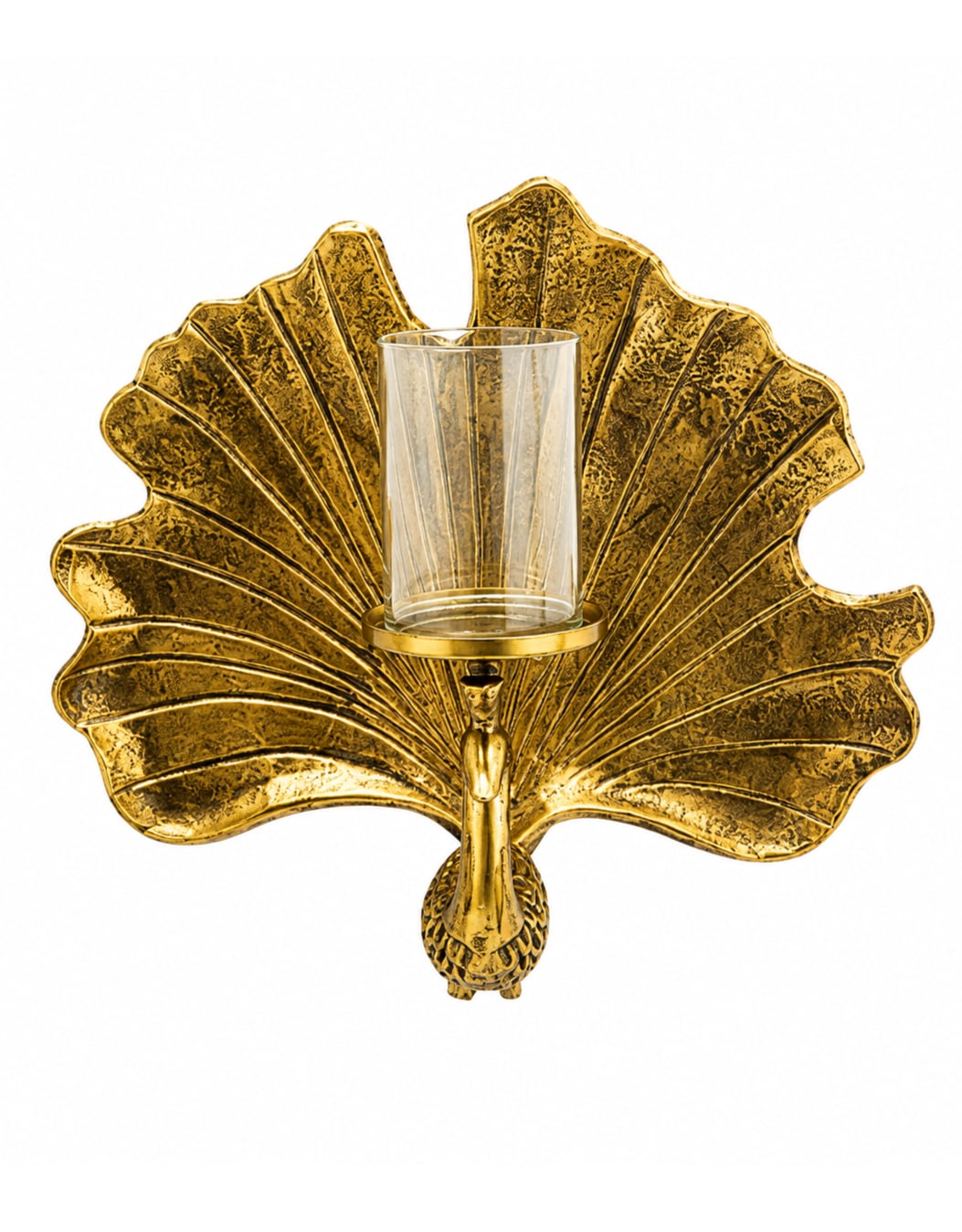 Gold Aluminium Peacock Wall Sconce - AL184