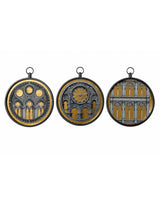 Set of 3 Metal-Framed Neoclassical Architecture Wall Art Prints - RPM11