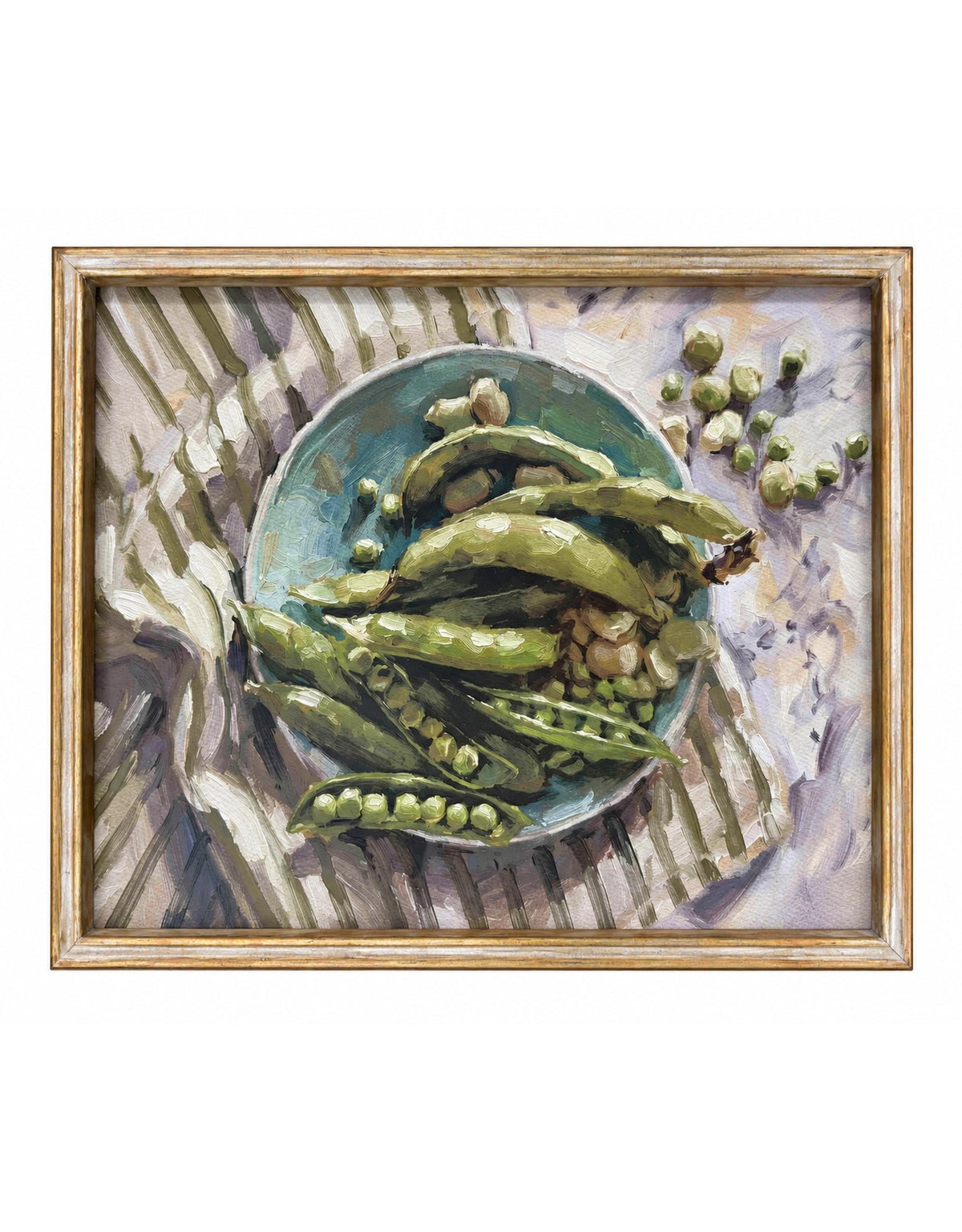 Farmhouse "Pea Pods" Still Life Framed Print w/ Glass - SLP12