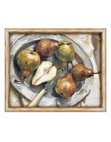 Farmhouse "Pear Bowl" Still Life Framed Print w/ Glass - SLP14