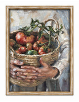 Farmhouse "Tomato Harvest" Still Life Framed Print w/ Glass - SLP20