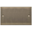 Selectric 5M Antique Brass 2 Gang Blank Plate