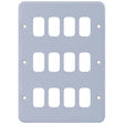 Selectric Metal Clad GRID360 12 Gang Faceplate