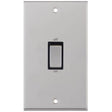 Selectric 7M-Pro Satin Chrome 2 Gang 45A DP Switch with Black Insert