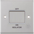 Selectric 5M Satin Chrome 1 Gang 10A 3 Pole Fan Isolator Switch with White Insert