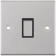 Selectric 5M Satin Chrome 1 Gang 20A DP Switch with Black Insert