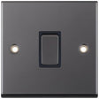 Selectric 7M-Pro Black Nickel 1 Gang 20A DP Switch with Black Insert