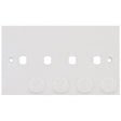 Selectric Square 2 Gang Quad Aperture Dimmer Plate with Matching Knobs