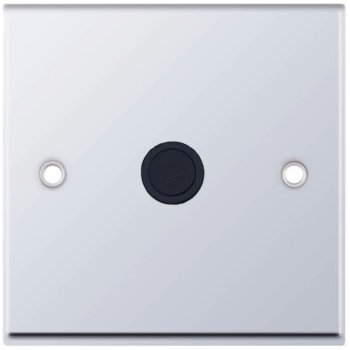 Selectric 7M-Pro Polished Chrome 20A Centre Entry Flex Outlet with Black Insert