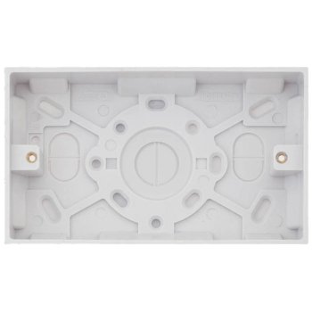 Selectric Square 2 Gang 25mm Surface Pattress Box