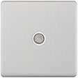 Selectric 5M-Plus Satin Chrome 1 Gang TV Socket with White Insert