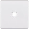 Selectric 5M-Plus Matt White 20A Centre Entry Flex Outlet with White Insert