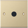 Selectric 5M Satin Brass 20A Centre Entry Flex Outlet with Black Insert