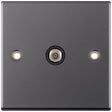 Selectric 5M Black Nickel 1 Gang Satellite Socket with Black Insert