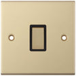 Selectric 5M Satin Brass 1 Gang 20A DP Switch with Black Insert
