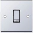Selectric 7M-Pro Polished Chrome 1 Gang 10A Push to Make Switch with Black Insert
