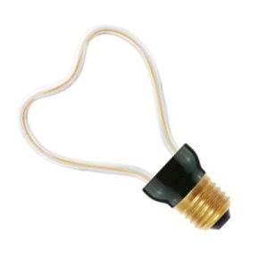 Heart Silhouette E27 8W 2200K Extra Warm White 380 Lumens Colour/927
