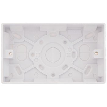 Selectric Smooth 2 Gang 47mm Surface Pattress Box