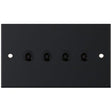 Selectric 5M Matt Black 4 Gang 10A 2 Way Toggle Switch