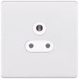 Selectric 5M-Plus Matt White 1 Gang 5A Round Pin Socket with White Insert