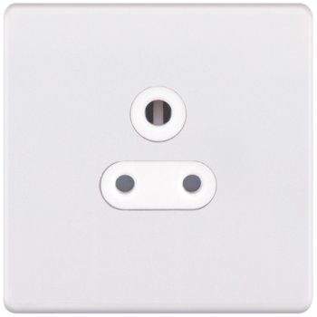 Selectric 5M-Plus Matt White 1 Gang 5A Round Pin Socket with White Insert