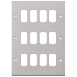 Selectric 7M-Pro GRID360 Satin Chrome 12 Gang Faceplate