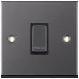 Selectric 7M-Pro Black Nickel 1 Gang 10A Push to Make Switch with Black Insert