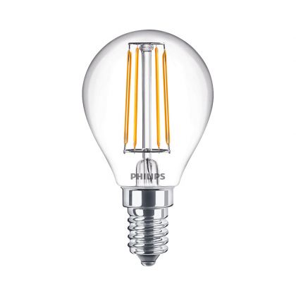 Philips MAS VLE LEDLusterD3.4-40W E14 P45 927CLG - Master Value LEDluster E14 Ball Filament Clear 3.4W 470lm - 927 Extra Warm White | Best Colour Rendering - Dimmable - Replaces 40W