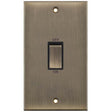 Selectric 5M Antique Brass 2 Gang 45A DP Switch with Black Insert