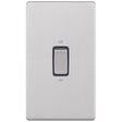 Selectric 5M-Plus Screwless Satin Chrome 2 Gang 45A DP Switch with Grey Insert